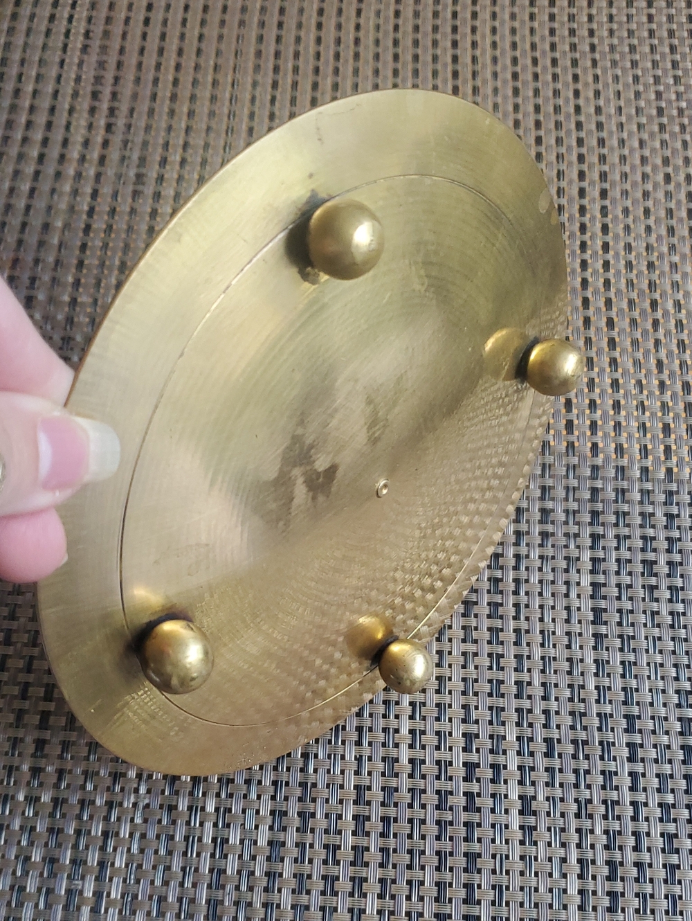 Brass Vintage Candle Plant Stand